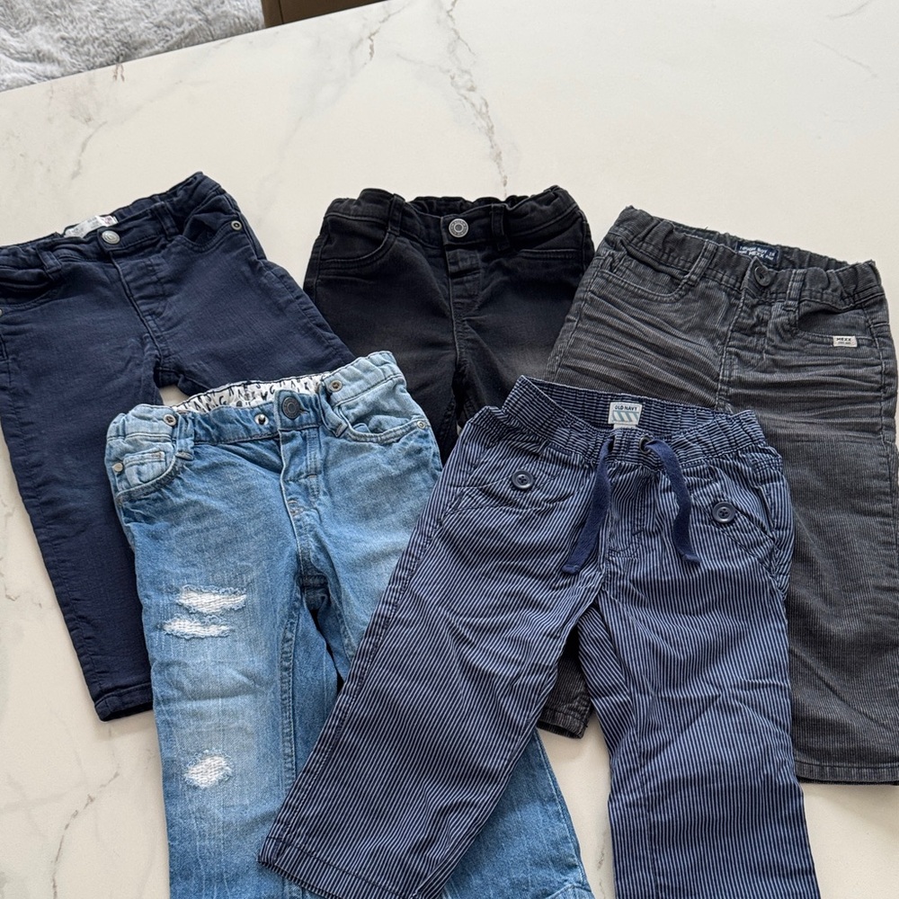 Toddler Boys Bundle of Bottoms Collection - Blue, Black, Gray